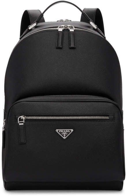 prada rucksack schwarz leder|prada knapsack.